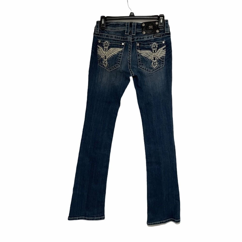 Miss Me Boot Jeans Wing Cross Pocket Size 27 4 - Picture 4 of 5